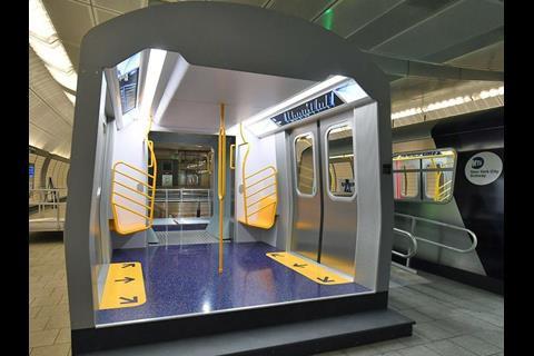 A mock-up of the proposed R211 design was displayed in New York in late 2017, while the Hübner gangway model was shown in Berlin last week.